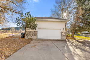 View of  garage and NO rear Neighbors