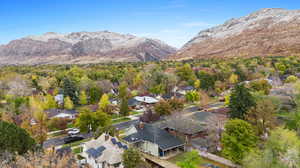 Exterior space featuring a mountain view