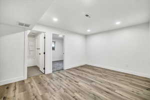 Interior space featuring light hardwood / wood-style floors