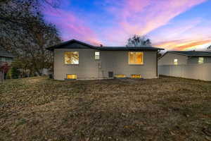 View of back house at dusk