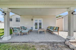 View of patio / terrace featuring an outdoor hangout area