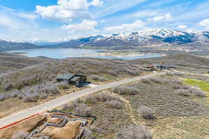 View of mountain feature featuring a water view