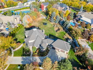 Birds eye view of property