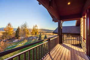 Exterior space with a mountain view