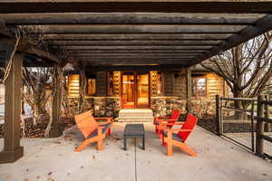 View of patio / terrace with a pergola