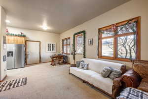 View of carpeted living room