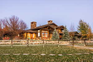 View of log home