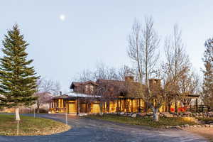 View of log home