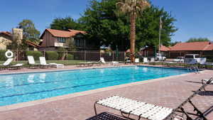 View of pool with a patio