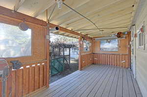 View of wooden terrace