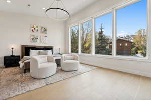 View Out of Floor To Ceiling Windows in Primary Bedroom