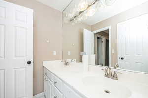 Upstairs Full Bathroom with Double Sinks