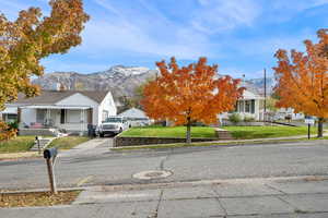 View of street with a mountain view