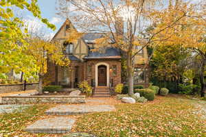 View of english style home