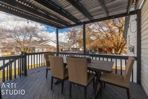 View of wooden terrace