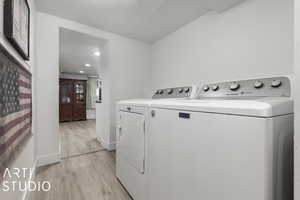 There is a laundry space upstairs as well as this one.