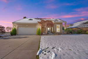 View of front of house featuring a garage