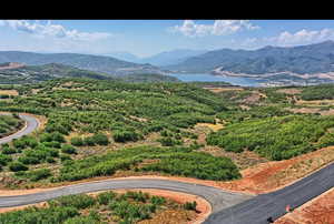 View of mountain feature with a water view