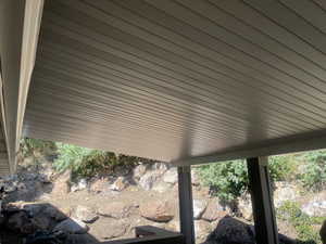 Covered deck with new ceiling wrap