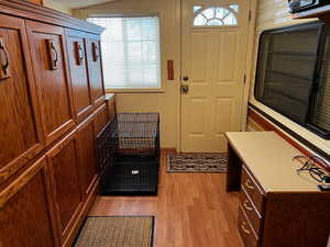 Mudroom featuring light hardwood / wood-style flooring