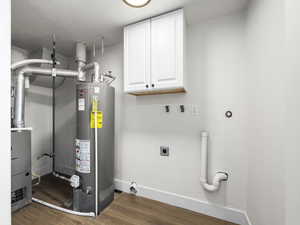 Utility room featuring gas water heater