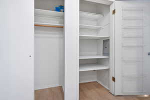 Hall closet across from kitchen, multi-use could be pantry