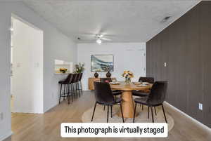 Virtual staged dining and entry