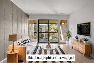 Virtual staged living room