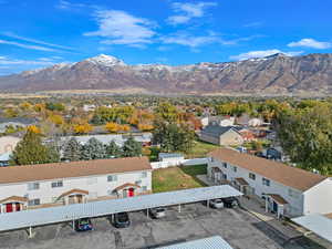 Exterior space with a mountain view