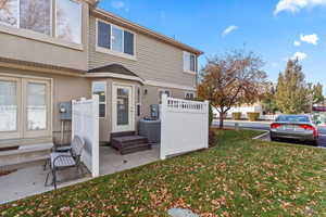 Exterior space with a front yard