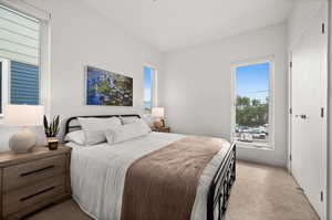 View of carpeted bedroom