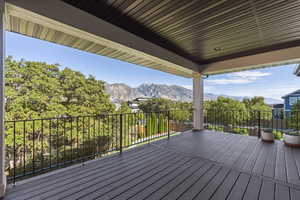 Deck with a mountain view