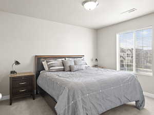 View of carpeted bedroom