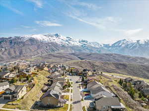 Bird's eye view with a mountain view and a residential view