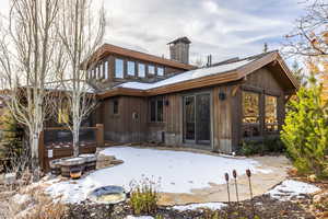 View of snow covered house