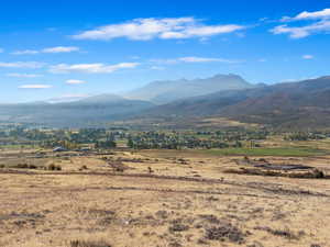 Mountain view with a rural view