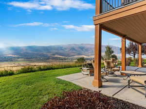 View of mountain feature with a rural view