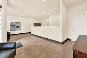 Interior space featuring light hardwood / wood-style floors