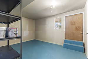 Basement storage room