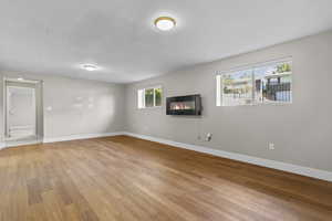 Family room with new LVP flooring