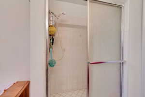 Bathroom featuring walk in shower