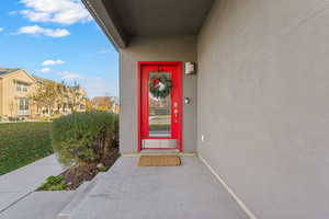 Front door and front porch