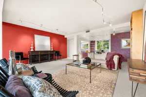 View of carpeted living room