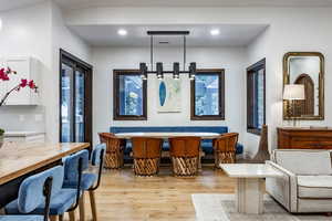 Dining room featuring light hardwood / wood-style floors