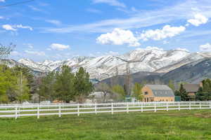 Mountain view featuring a rural view