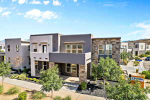 Contemporary home with a balcony