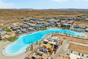 Bird's eye view with a beach view