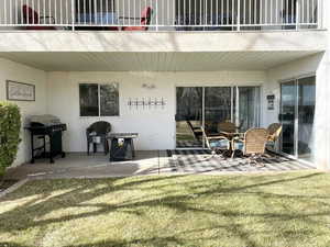 View of patio / terrace featuring a grill and Fire Pit