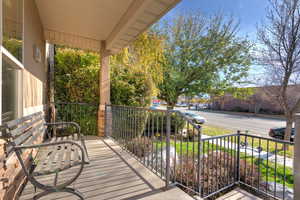 Balcony with a porch