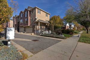 View of front of home featuring a garage